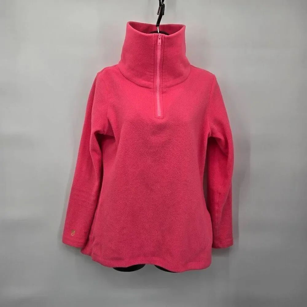 Dudley Stephens Fleece Prospect 1/4 Zip Pullover Size Small Pink Funnel Neck